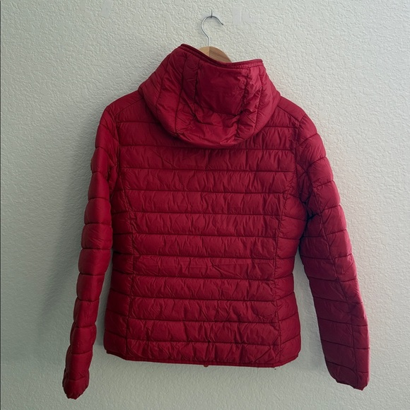 Save The Duck Classic Hooded Red Ultra Light Jacket Size 2/M - Picture 3 of 13